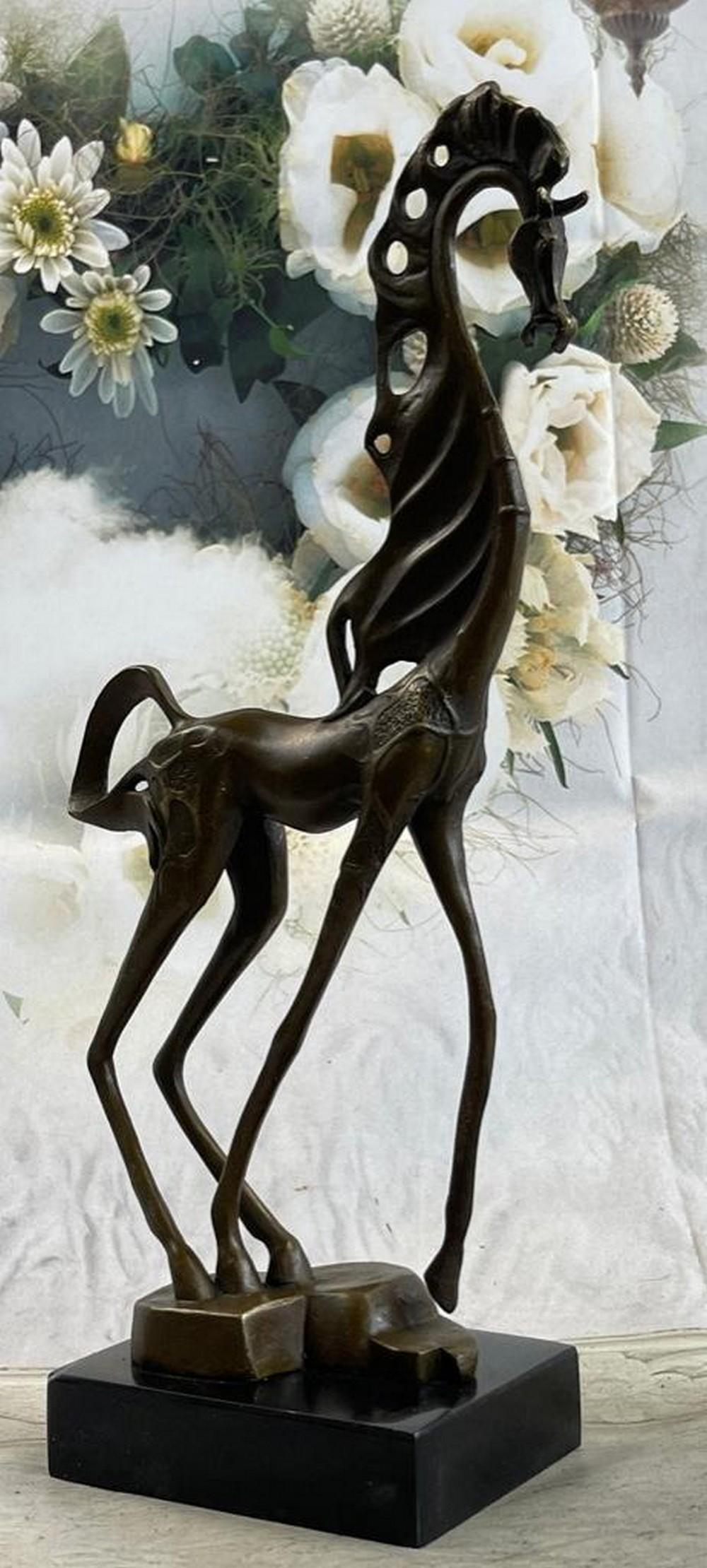 Signed Salvatore Dali Modern Art Abstract Horse Bronze Sculpture (1 of 4)