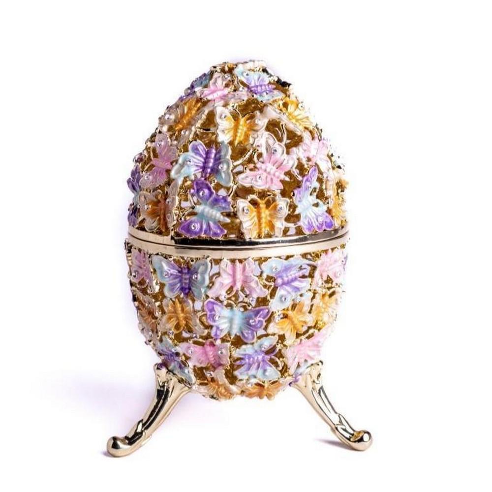 Golden Faberge Egg Decorated with Butterflies (1 of 2)