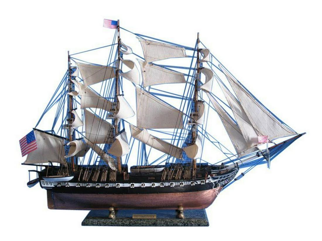 USS Constitution Limited Tall Model Ship 30": USS Constitution Limited Tall Model Ship 30" Finely-crafted details and museum-quality features define these Limited Edition scale replica tall ship models of the USSConstitution. Devoted