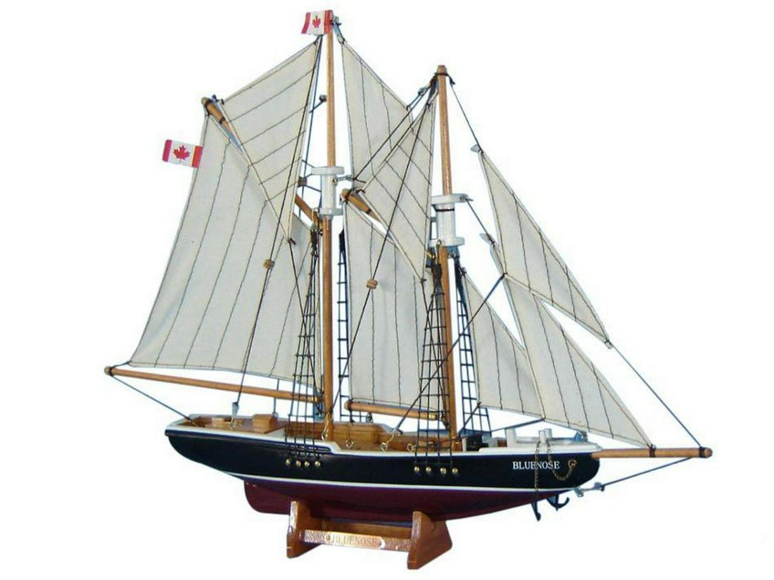 Wooden Bluenose Model Sailboat Decoration 17" (1 of 5)