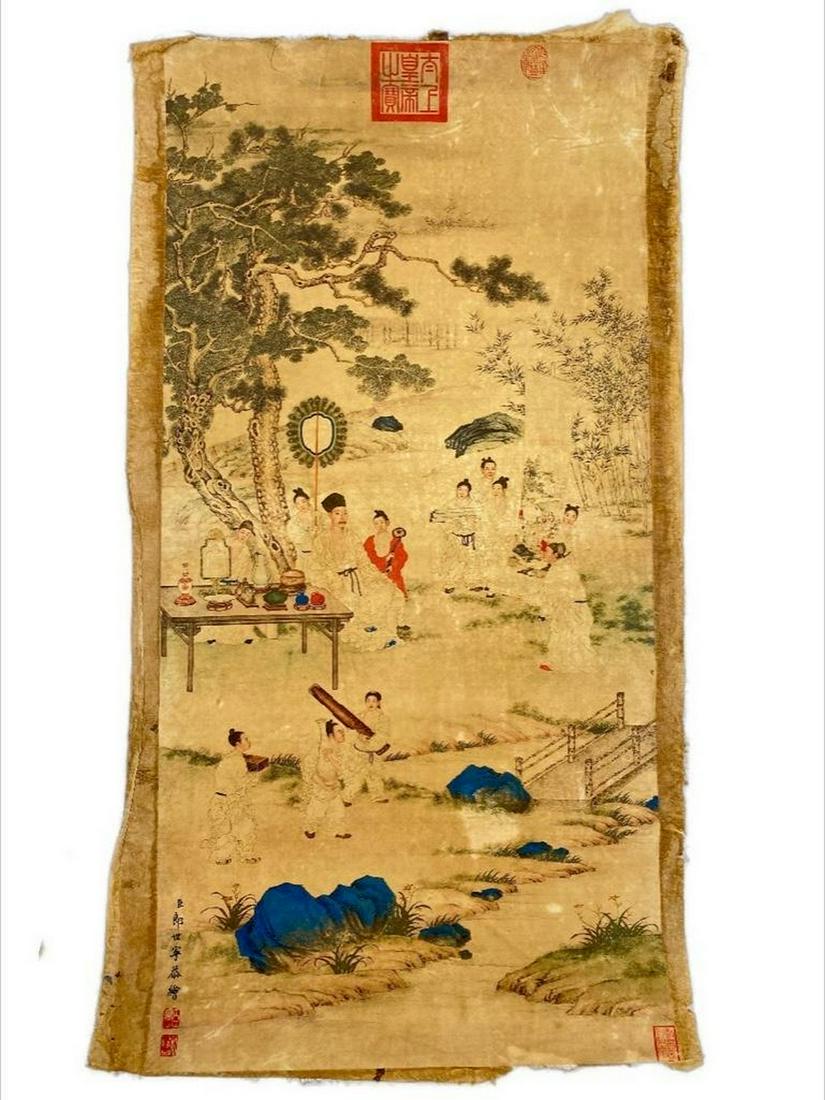 Return From A Trip Of A Thousand Old Chinese Scroll: Return From A Trip Of A Thousand Old Chinese Scroll Beautifully hand painted on rice paper. Dimensions: 90 x 50 cm View photos for further details.