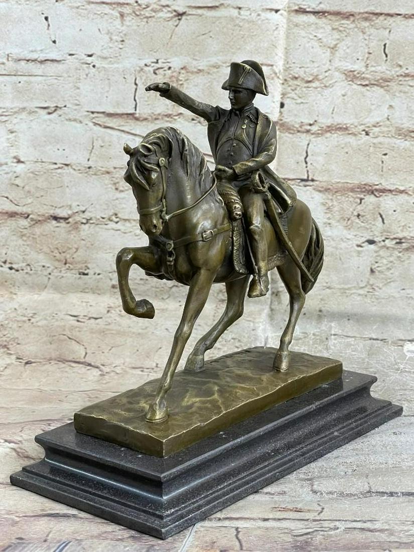 Signed Original Aldo Vitaleh French Emperor Napoleon Bronze Sculpture (1 of 4)