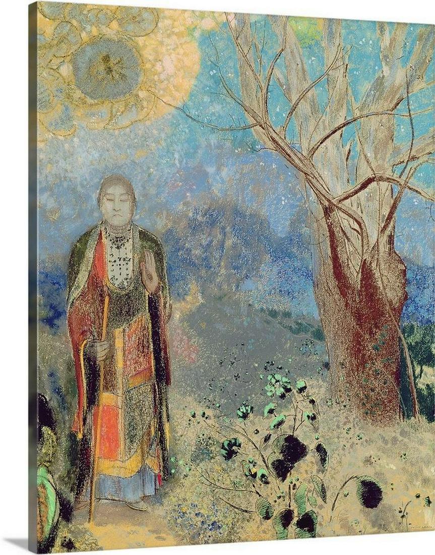 The Buddha, c.1905 Canvas Reproduction by Odilon Redon: The Buddha, c.1905 Canvas Reproduction by Odilon Redon Odilon Redon Born in Bordeaux before moving to Paris, Odilon Redon specialized in oils and pastels to create his rich body of work that contained