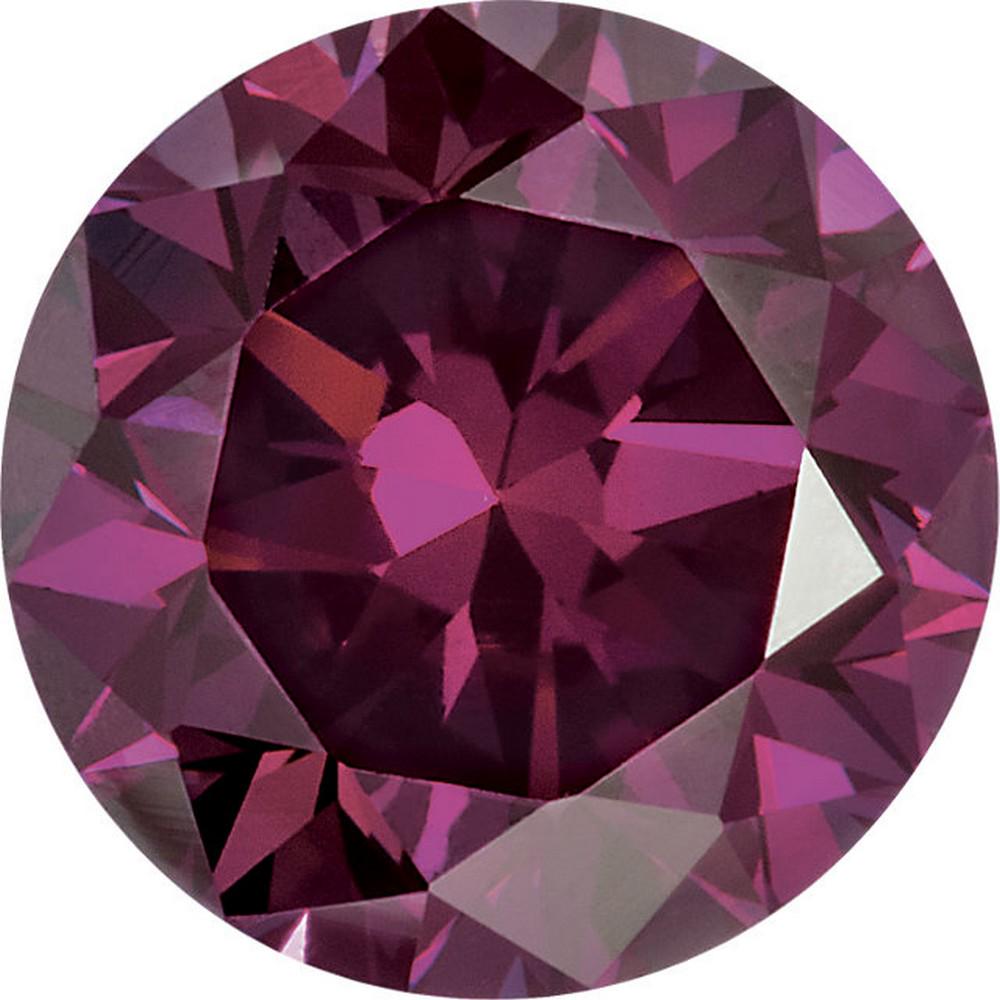 Natural African Rich Purple Diamond - Round Cut - (1 of 2)