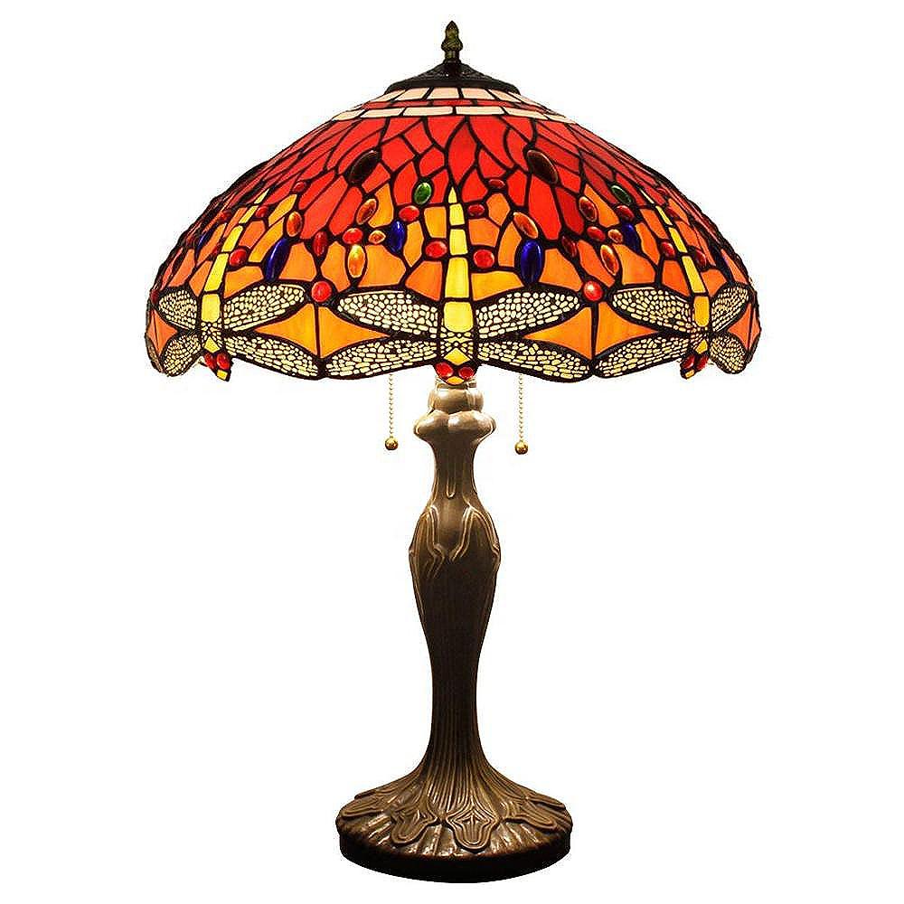 24" Tiffany Style Dragon Fly Table Lamps (1 of 3)