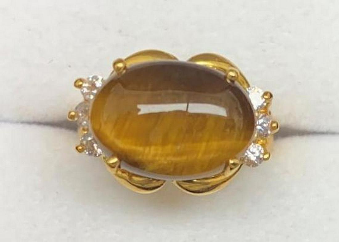 Unique Horizontal Citrine Ring (1 of 2)