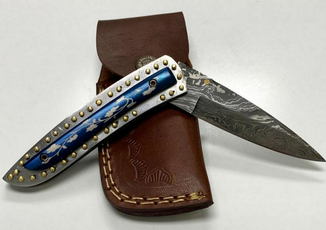 Dragons Fury Damascus Folding Knife (1 of 5)
