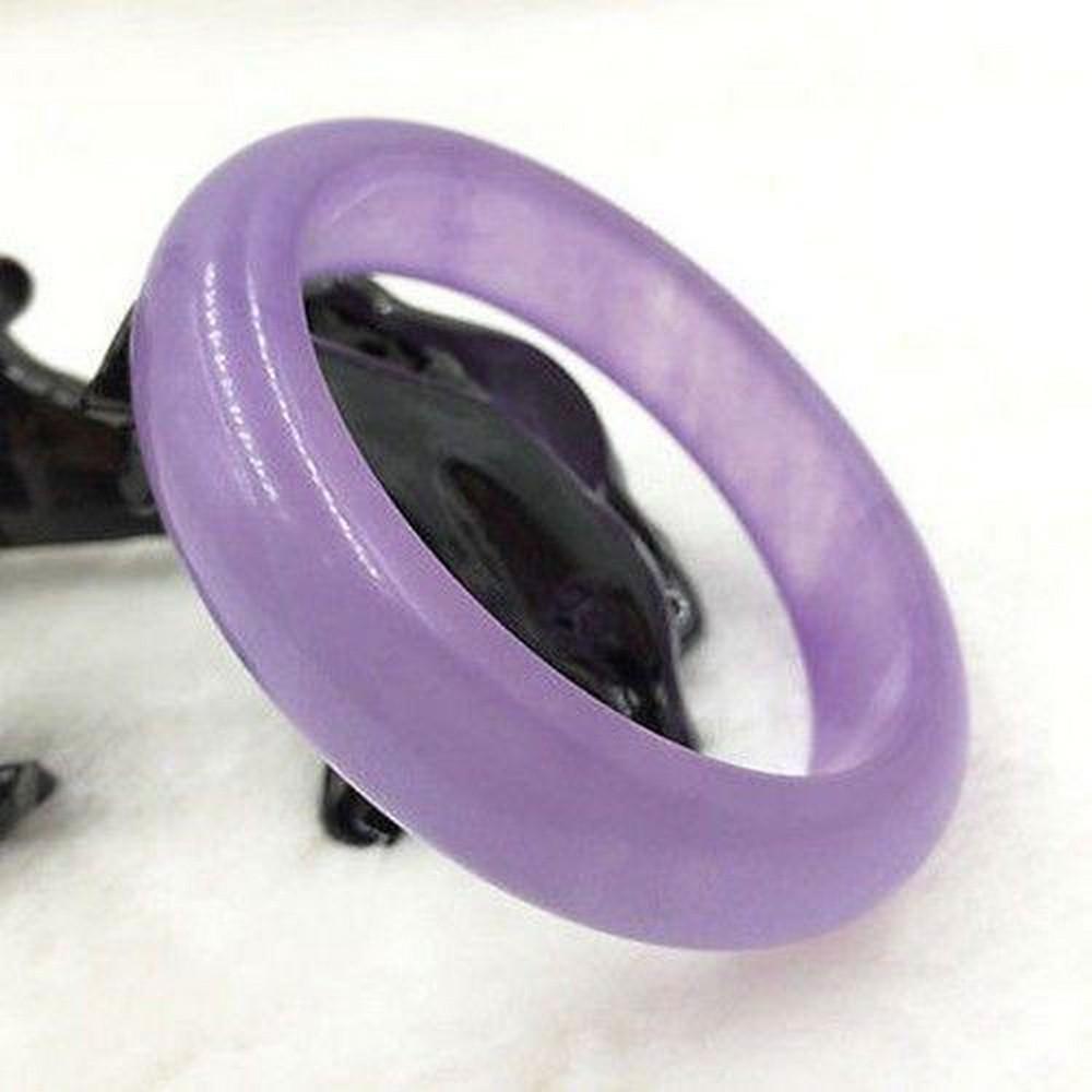 Chinese Carved Natural Lavender Nephrite Jade Bangle (1 of 3)
