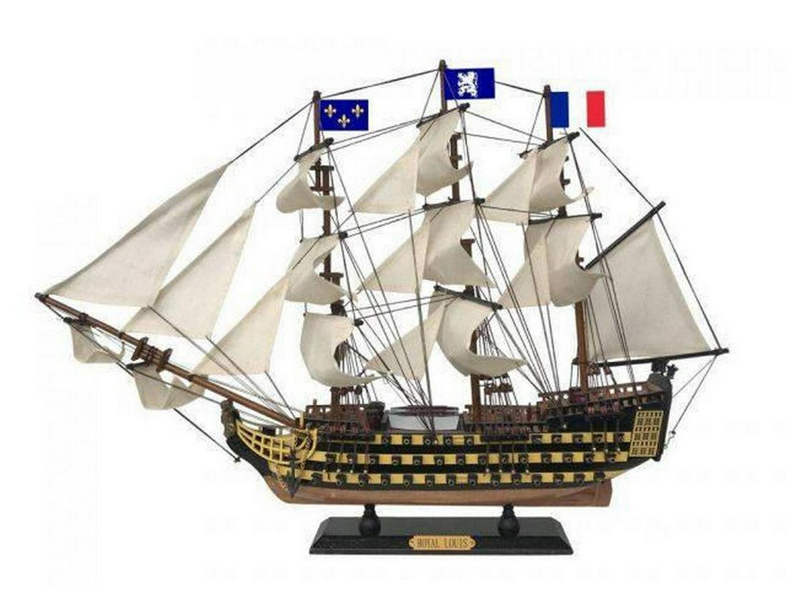 Royal Louis Wooden Tall Ship Model 24": Royal Louis Wooden Tall Ship Model 24" Inspired by the famous lineage of fighting tall ships of the line in the Royal French Navy, these adorable tall ships models of the Royal Louis are perfectly