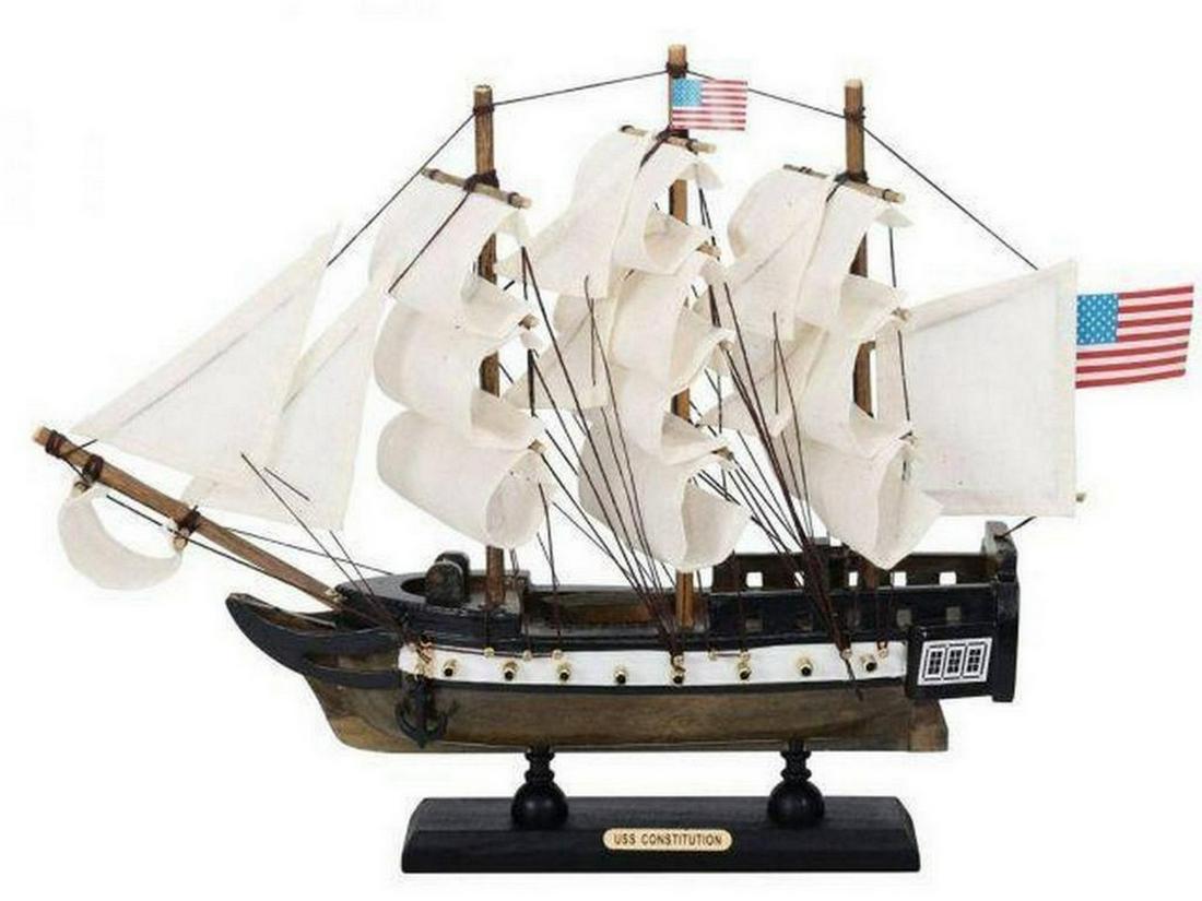 Wooden USS Constitution Limited Tall Ship Model 12": Wooden USS Constitution Limited Tall Ship Model 12" This scale tall model ship reproduction of "Old Ironsides," the US Navy's oldest and most renowned fighting tall ship, has fine craf