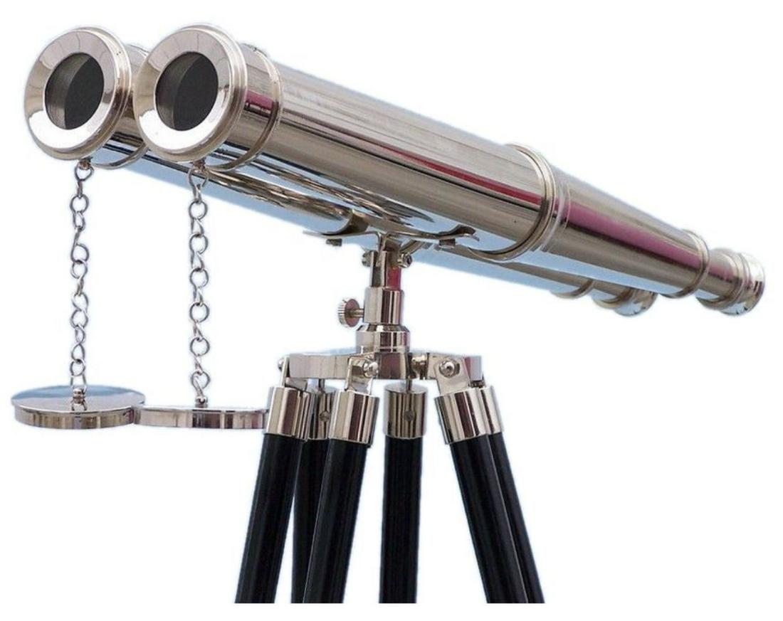 Floor Standing 62" Admiral's Chrome Binoculars (1 of 3)