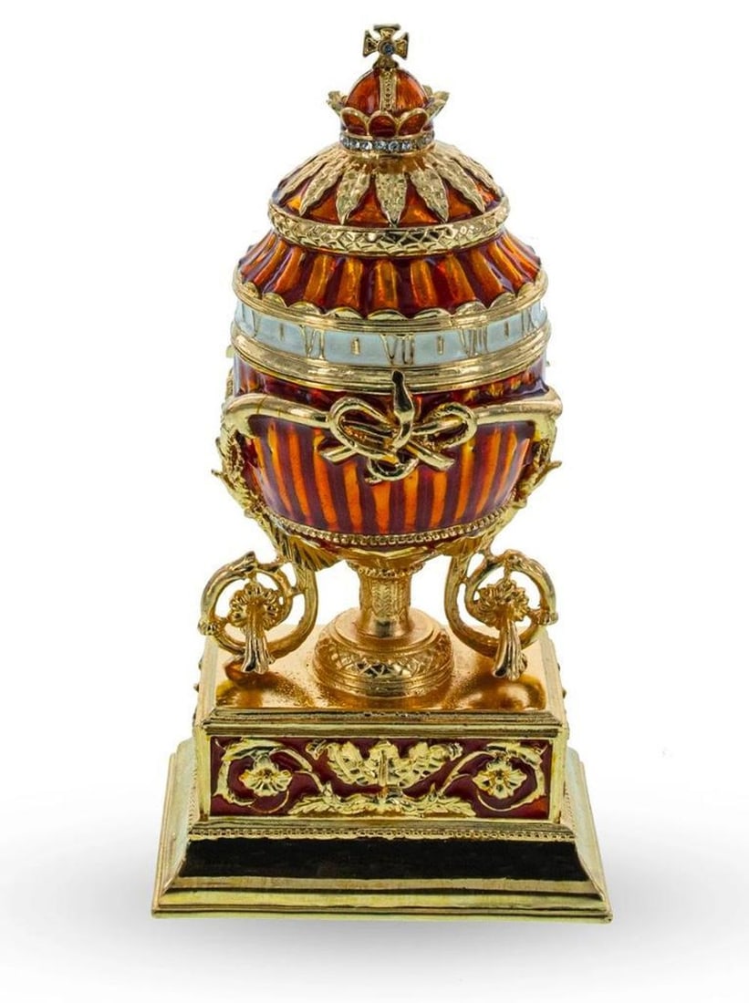 1899 Bouquet of Lilies Clock Royal Imperial Inspired Egg (1 of 3)