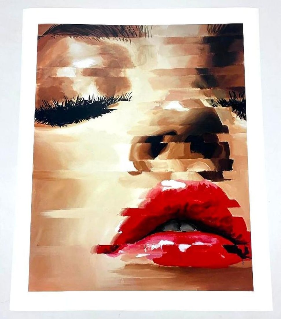 Daniel Maltzman "Glitch Girl" 1st Watercolor 28"x34" Production Artwork: Daniel Maltzman "Glitch Girl" 1st Watercolor 28"x34" Production Artwork Production: 1st Edition Edition: Numbered To 5 Medium: Watercolor Production Size: 28"x34" Daniel Maltzm