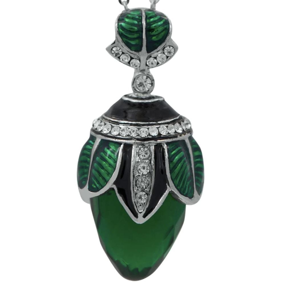 Elegant Green Water Drop Egg Pendant Necklace (1 of 3)
