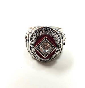 1964 St. Louis Cardinals - MLB Championship Ring: 1964 St. Louis Cardinals - MLB Championship Ring. The Weight Of This Ring Is Symbolic Of Champions. Red Enamel & Silver Color Accents this Well Crafted Collectible. The 1964 World Series pitted th
