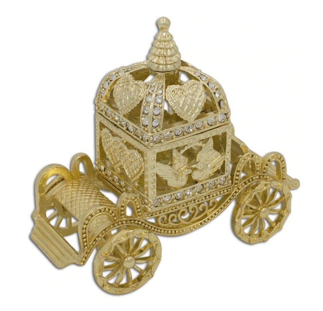 Golden Royal Coronation Coach Trinket Box Figurine (1 of 3)