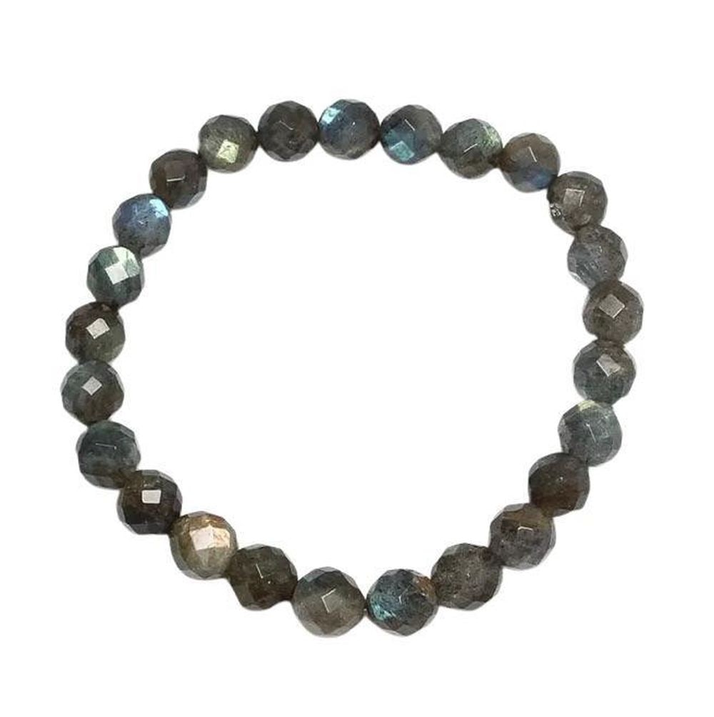 Labradorite Faceted Bead Bracelet: Labradorite Faceted Bead Bracelet Labradorite is a Canadian gemstone that comes from several places in Newfoundland, including Tabor Island, Cornerbrook, and various parts of Labrador. It has also be
