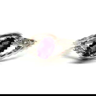 925 Sterling Silver Ring with Austrian Crystals and a Beautiful Amethyst Gemstone: 925 Sterling Silver Ring with Austrian Crystals and a Beautiful Amethyst Gemstone. The crystals represent purification and connection to spiritual and divine beings. The meaning of amethyst is attach