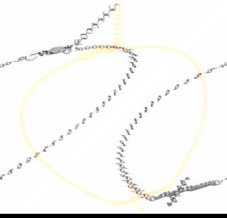 Rose Gold Plated 925 Sterling Silver Anklet with Austrian Crystals: Rose Gold Plated 925 Sterling Silver Anklet with Austrian Crystals Cross Charm. Dimensions: 9" chain with 1" extender View Photos for Further Details.