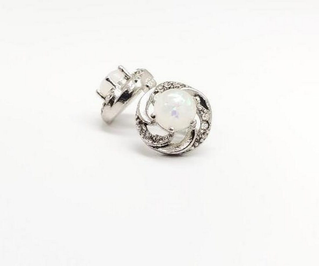 Beautiful Women's Silver Charm Earrings With Semi-Precious Stones (1 of 2)