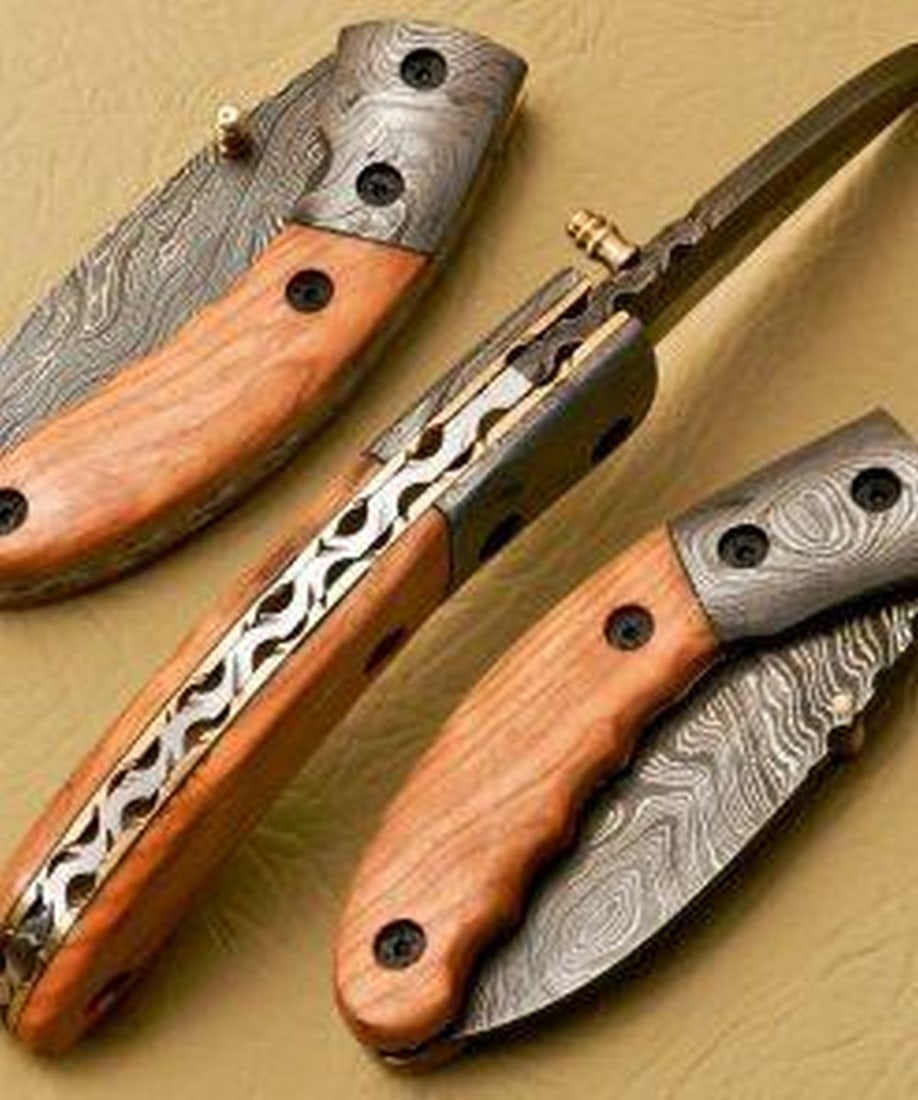 Formed Talon Damascus Steel Folding Pocket Knife With (1 of 1)