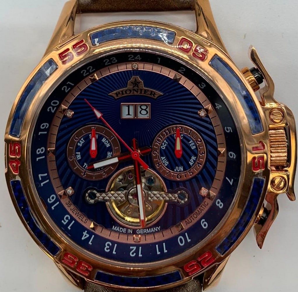 Mens Pionier 35 Jewel Movement Diamond Inset Automatic Watch "Limited Edition" (1 of 2)