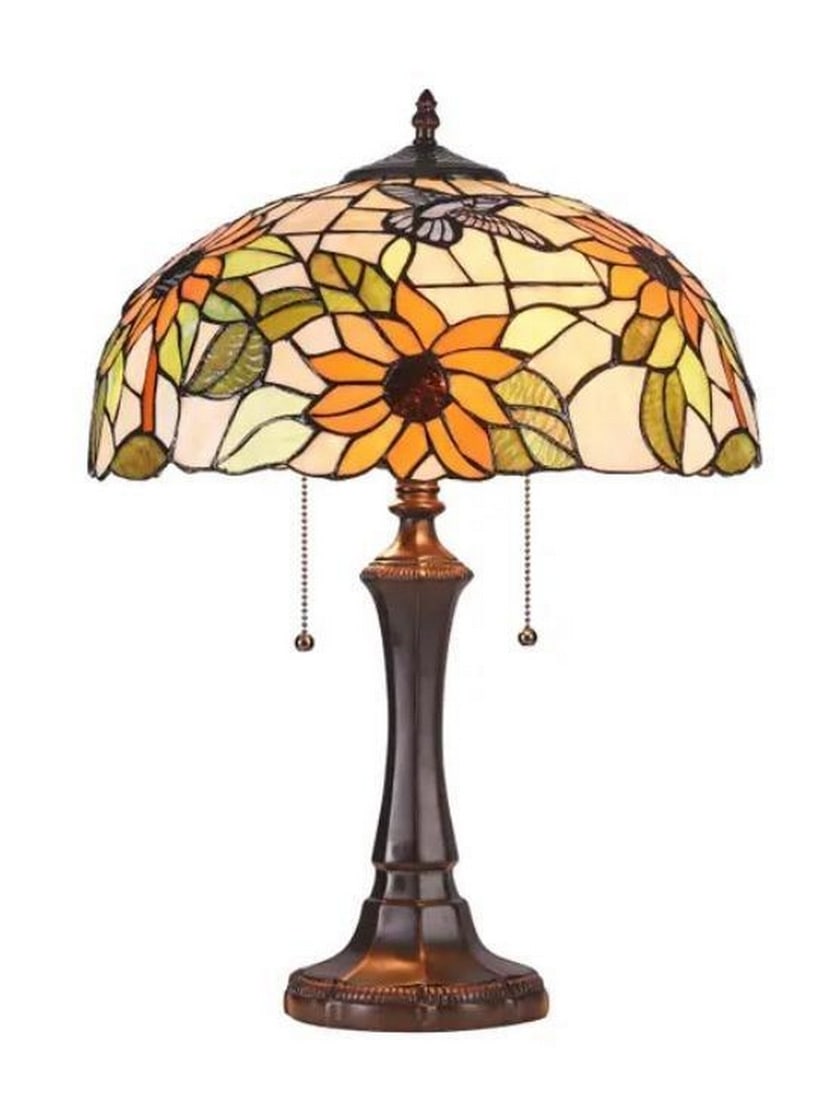 Sunflower Inspired Tiffany Style Lamp (1 of 2)