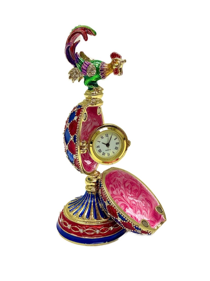 Raging Rooster Faberge Egg Clock (1 of 7)
