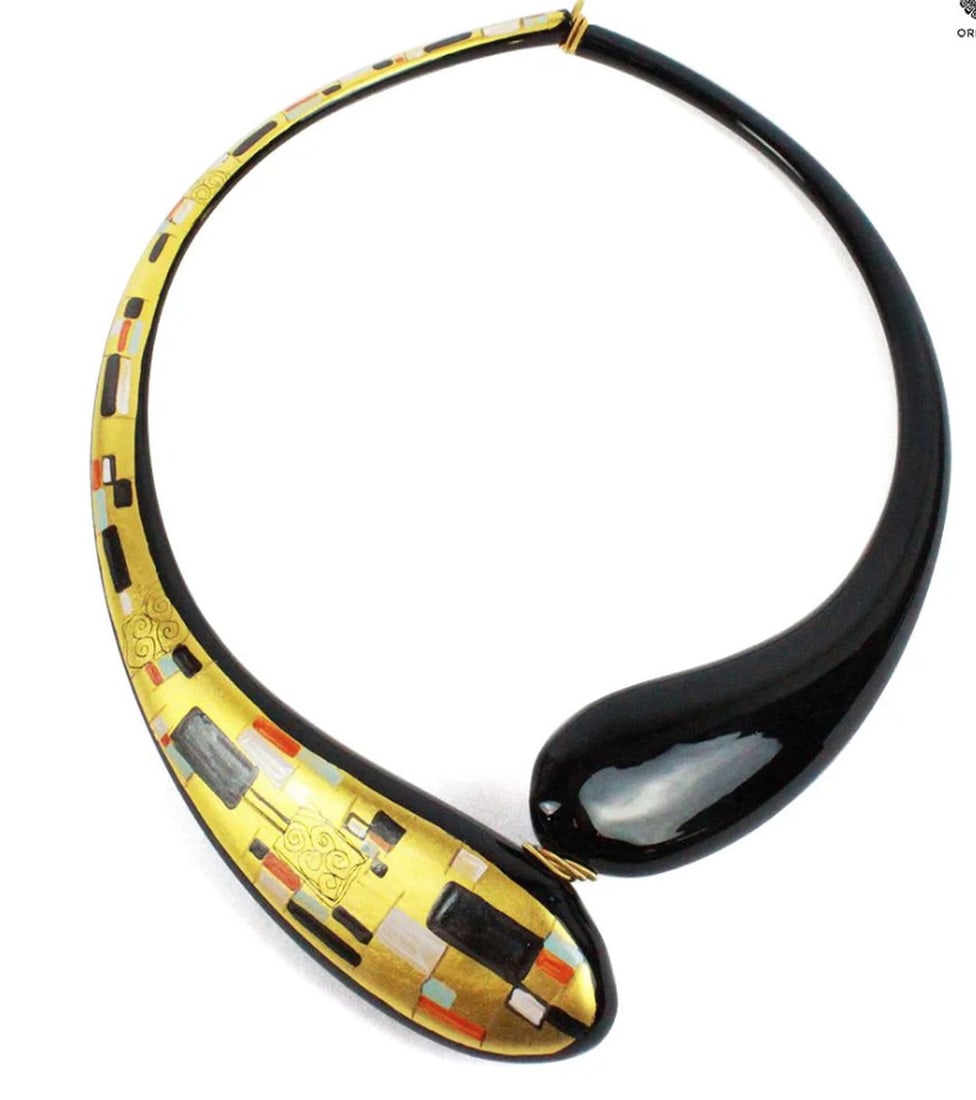 24KT Gold Painted Murano Glass Necklace (1 of 2)