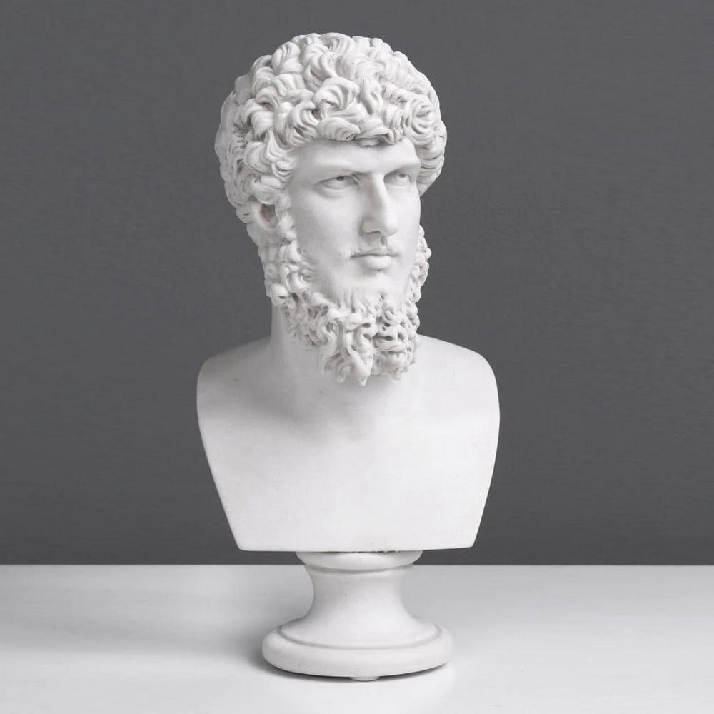 Roman Emperor "Lucius Verus" Bust Sculpture - 2.2lbs (1 of 6)
