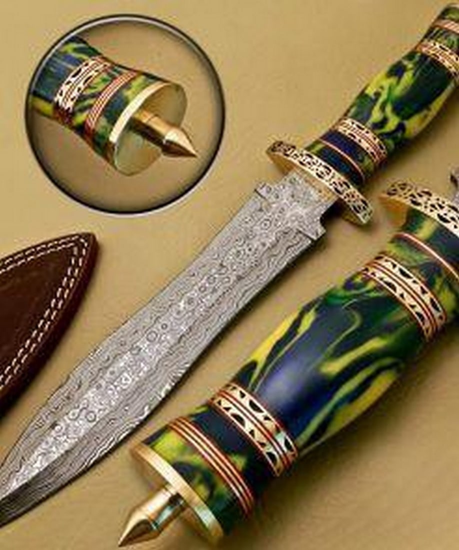 13" The Venoms Damascus Dagger Damascus (1 of 6)