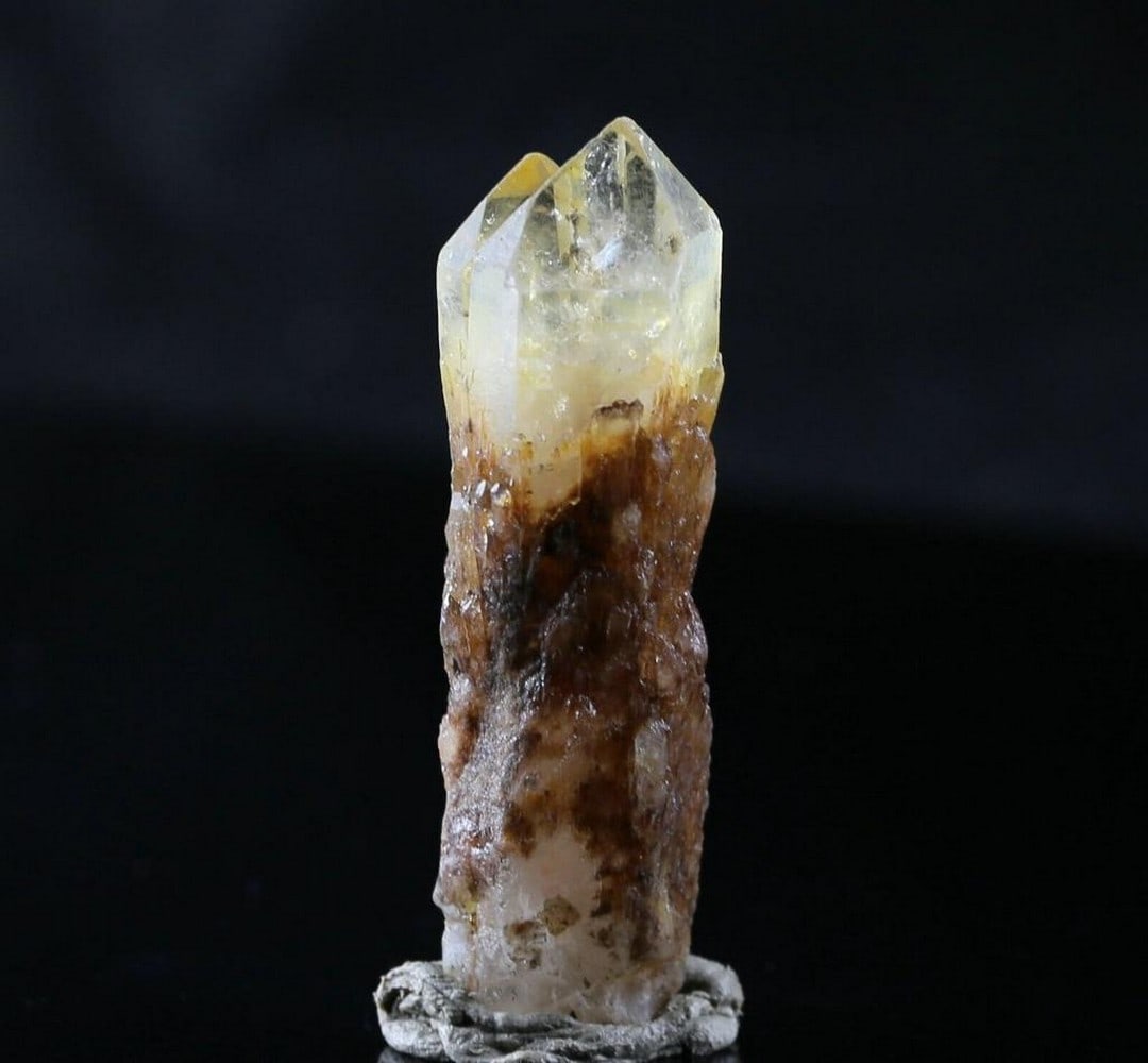 Natural Pineapple yellow Quartz Cluster Point Crystal Mineral (1 of 1)