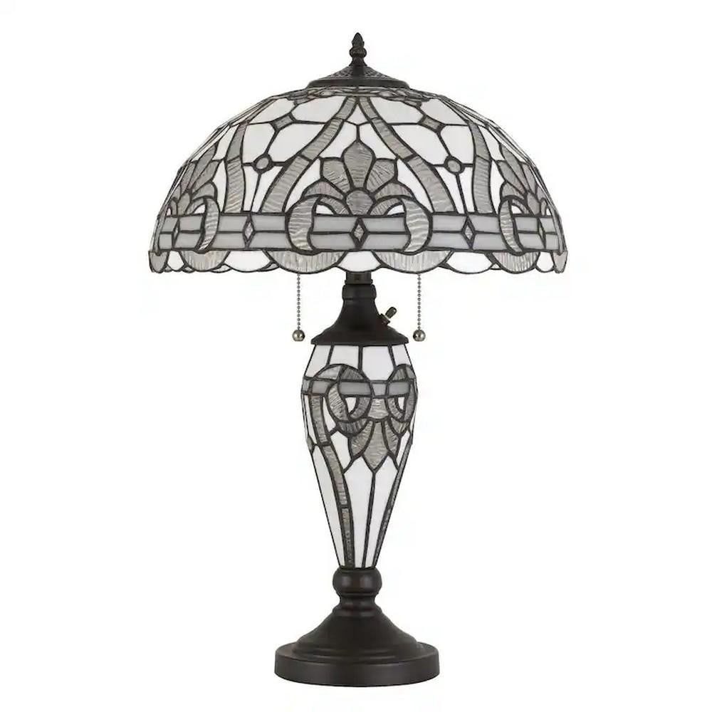 Tiffany-Style Floral Table Lamp with Night Light (1 of 3)