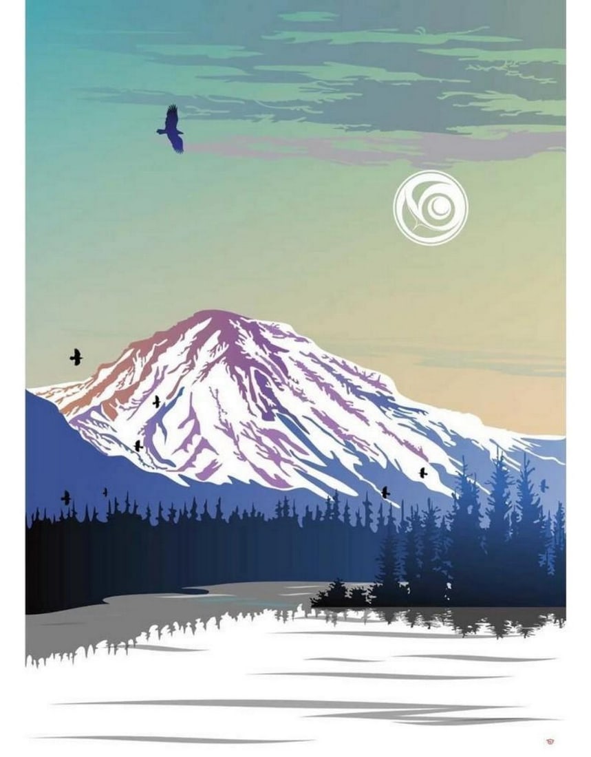 12" x 14" Yukon Mountain Framed Print By Mark Preston (1 of 1)