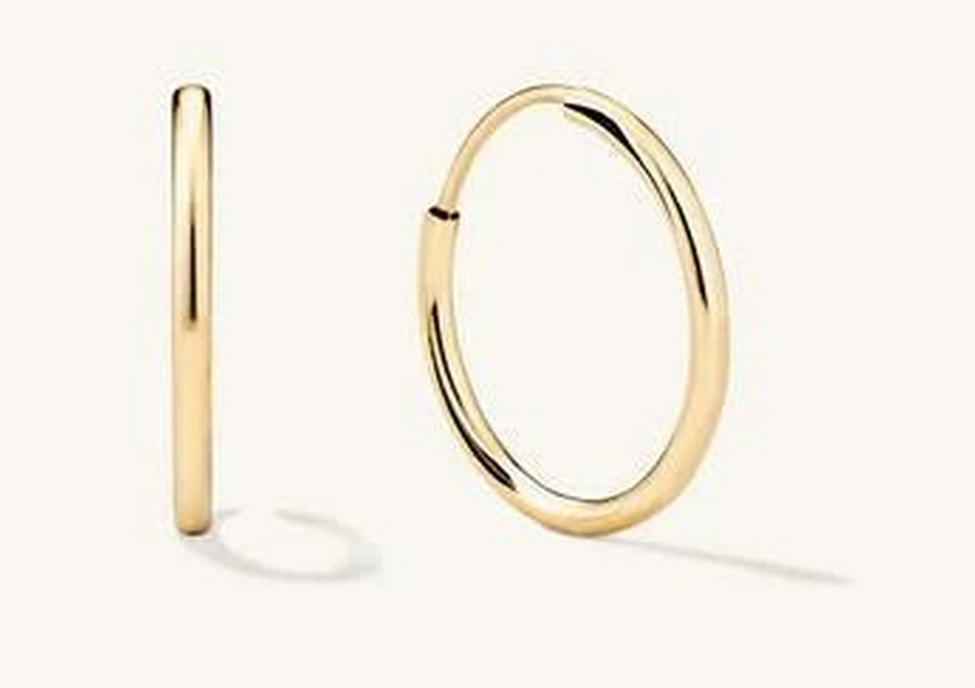 Small 14k Yellow Gold Hoop Earrings (1 of 1)
