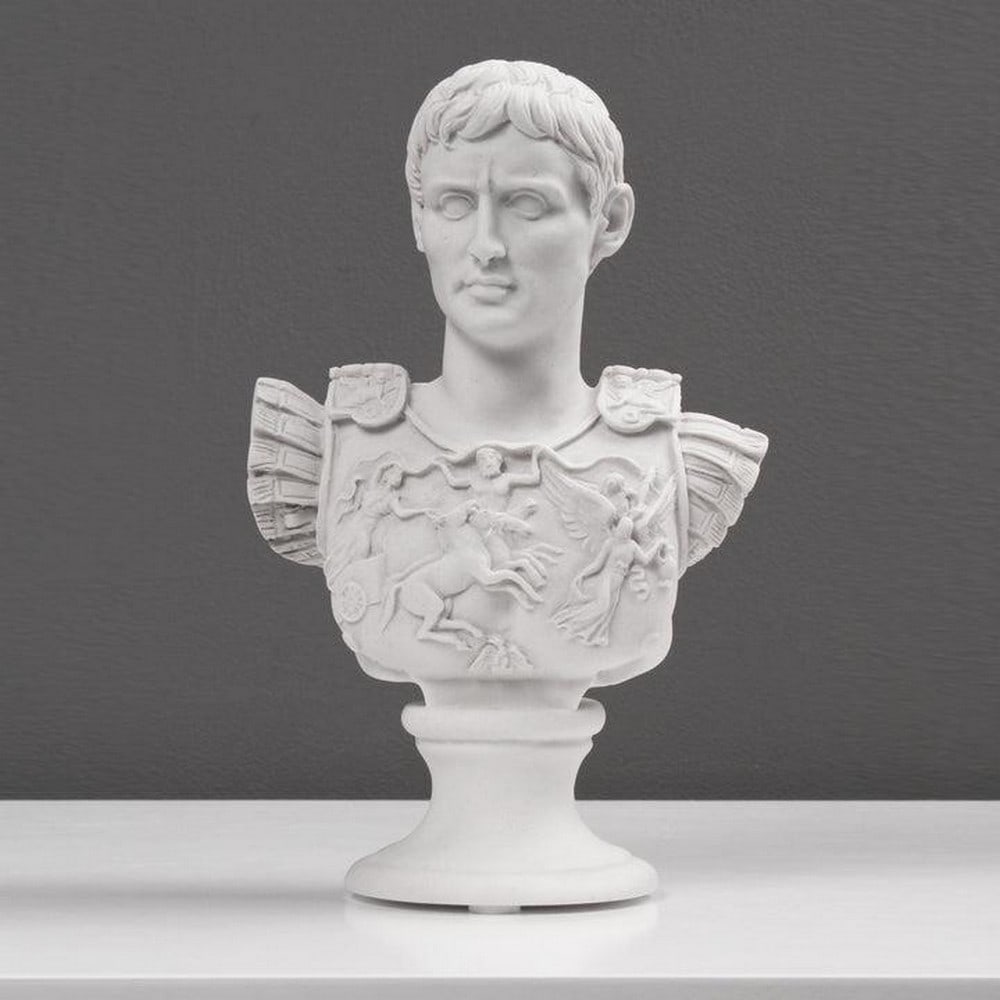 Augustus Caesar Bust as Centurion of Primaporta Sculpture - (1.1lbs) (1 of 4)