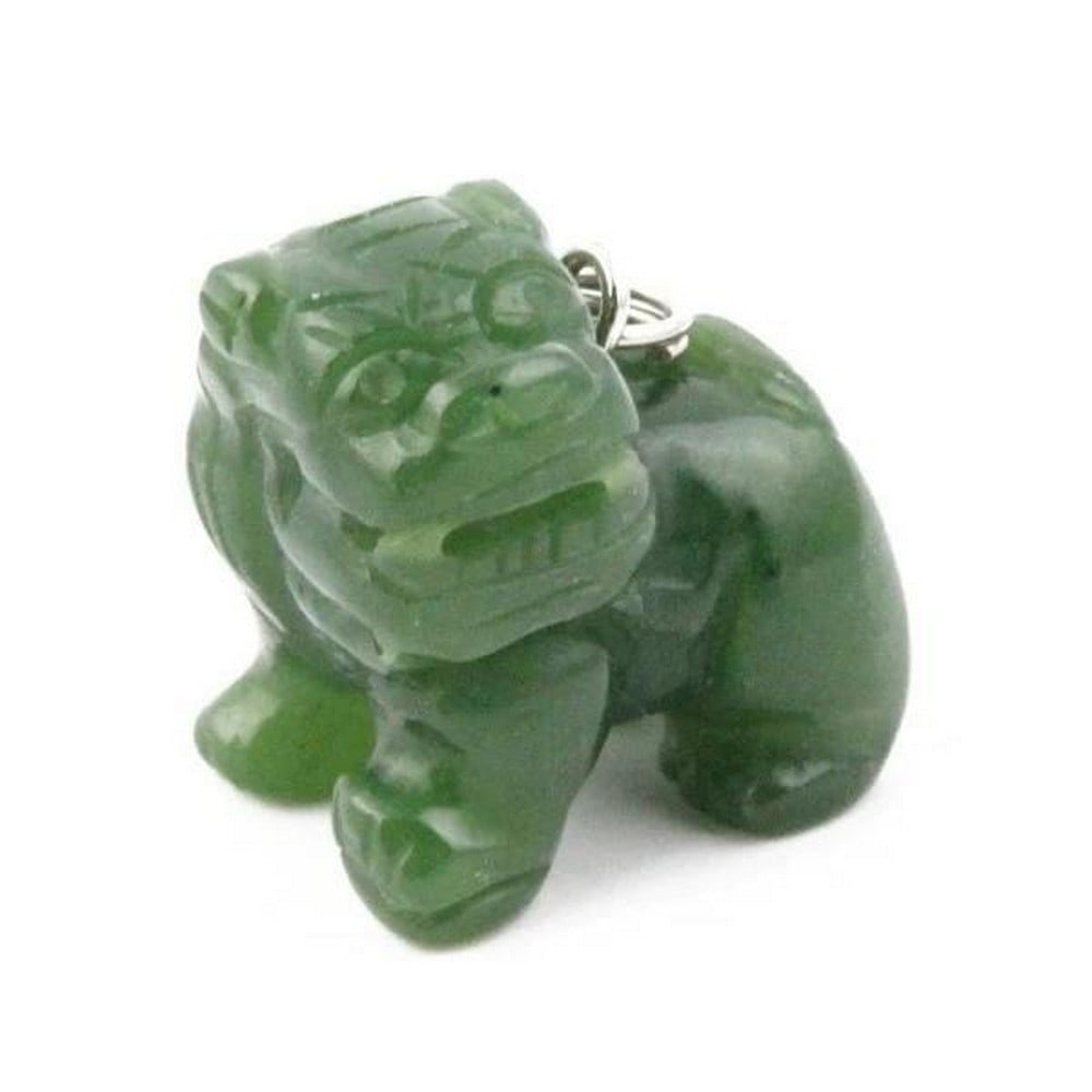 Canadian Nephrite Jade Gold Toned Pixiu Charm Pendant: Canadian Nephrite Jade Gold Toned Pixiu Charm Pendant Dimensions: 17mm View Photos For Further Details.