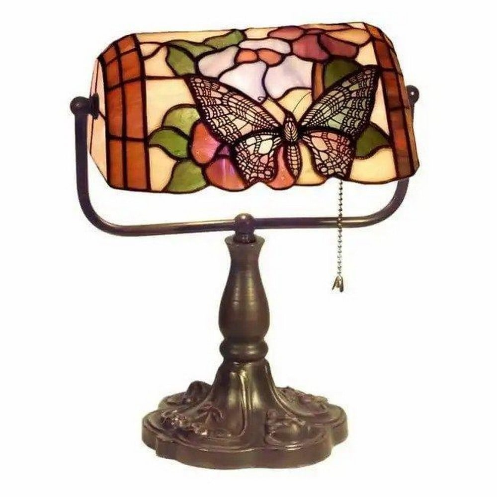 Tiffany Inspired Butterfly Banker's Desk Lamp (1 of 1)