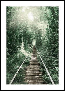 Infamous Tunnel Of Love Poster: Infamous Tunnel Of Love Poster Romantic nature poster of a densely overgrown railway line. The "Tunnel of Love" is a lucky charm for lovers and is hidden in the forests of the village Klewan,