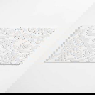 White Abstract Hand-Painted Wall Art by Lisa Whittington: Shout at the River - 36" x 72": White Abstract Hand-Painted Wall Art by Lisa Whittington: Shout at the River - 36" x 72" "Shout at the River" graces the wall with dynamic depth, featuring a gathering of dimensional