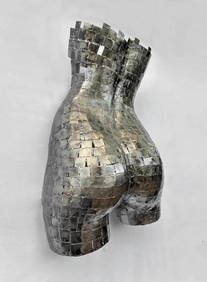 Abstract Female Torso Metal Wall Sculpture (1 of 7)