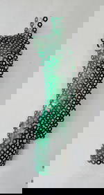 "Half of Me" Green Metallic Sculpture (1 of 3)