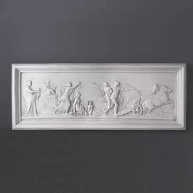 Hades and Persephone Chariot Bas-Relief in Carrara Marble - (5.3lbs) (1 of 6)