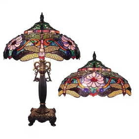 Bronze Dragonfly Tiffany-Style Table Lamp (1 of 1)