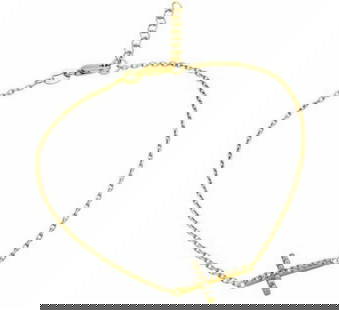 Gold Plated 925 Sterling Silver Anklet with Austrian Crystals: Gold Plated 925 Sterling Silver Anklet with Austrain Crystal Cross Charm. Dimensions: 9" chain with 1" extender View Photos for Further Details.