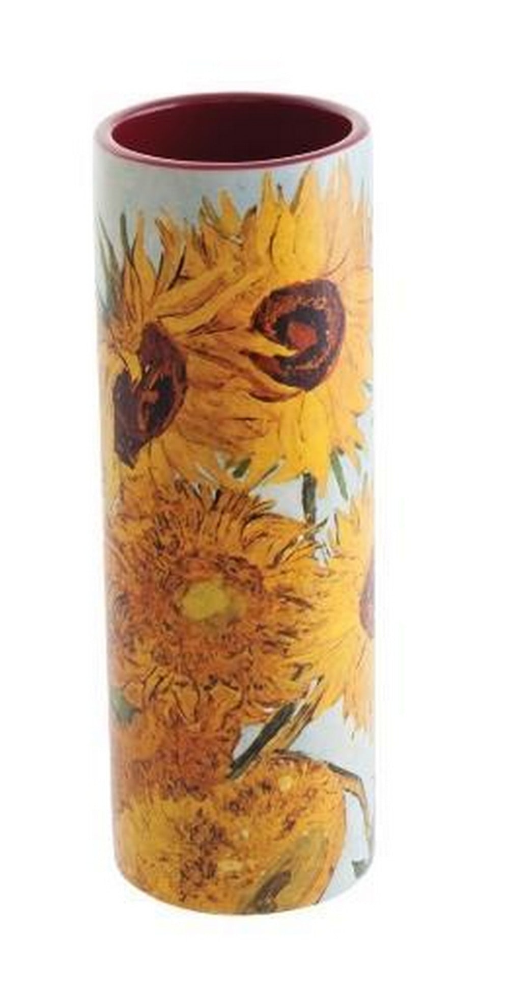 Van Gogh Sunflowers Ceramic Vase: Van Gogh Sunflowers Ceramic Vase Celebrate the brilliance of Vincent van Gogh with this stunning ceramic vase inspired by his iconic Sunflowers series. Featuring vibrant golden blooms, this vase captu