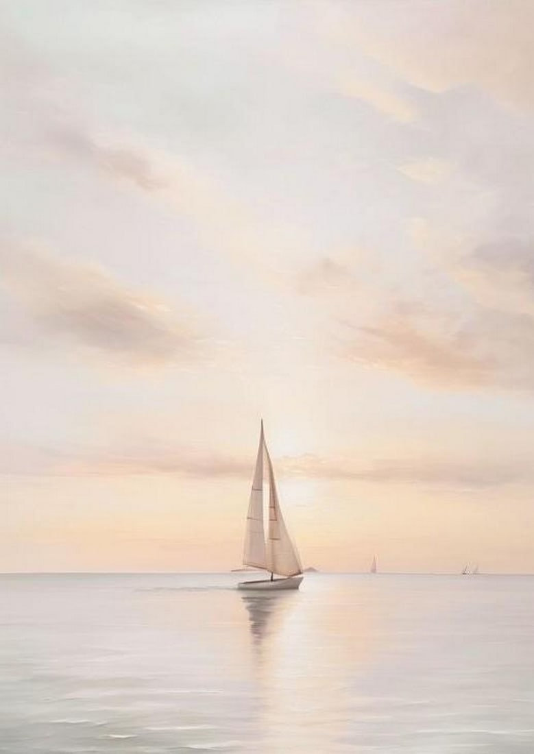 Set Sail: Set Sail Poster Print Capture the spirit of adventure with this stunning poster print, featuring a sailboat gliding across the open water. The vibrant colors of the sea and sky create a sense of free