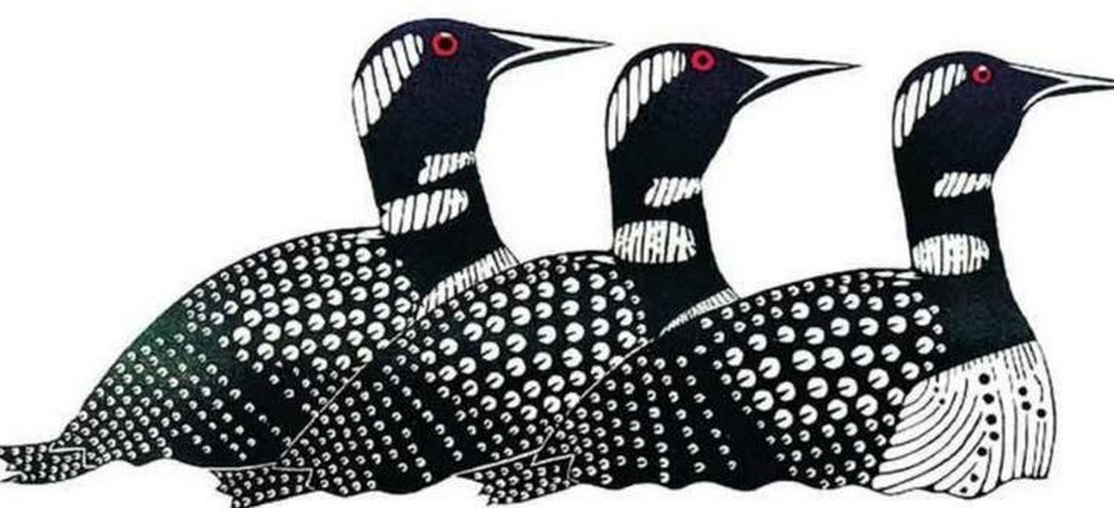 14" x 12" Kenojuak Ashevak "Return of The Loons" Framed Art Print (1 of 1)