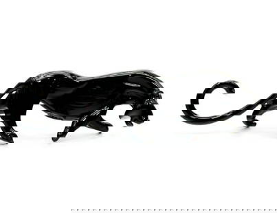 Murano Glass Black Panther Figurine: Murano Glass Black Panther Figurine  Elevate your decor with the exquisite Murano Glass Panther Figurine. Crafted with precision and skill, this stunning piece of glass artwork captures the grace and