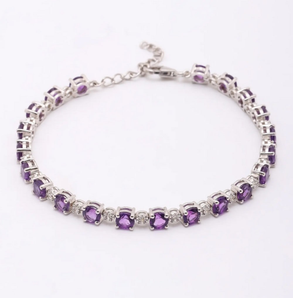 Amethyst Glow Tennis Bracelet (1 of 4)
